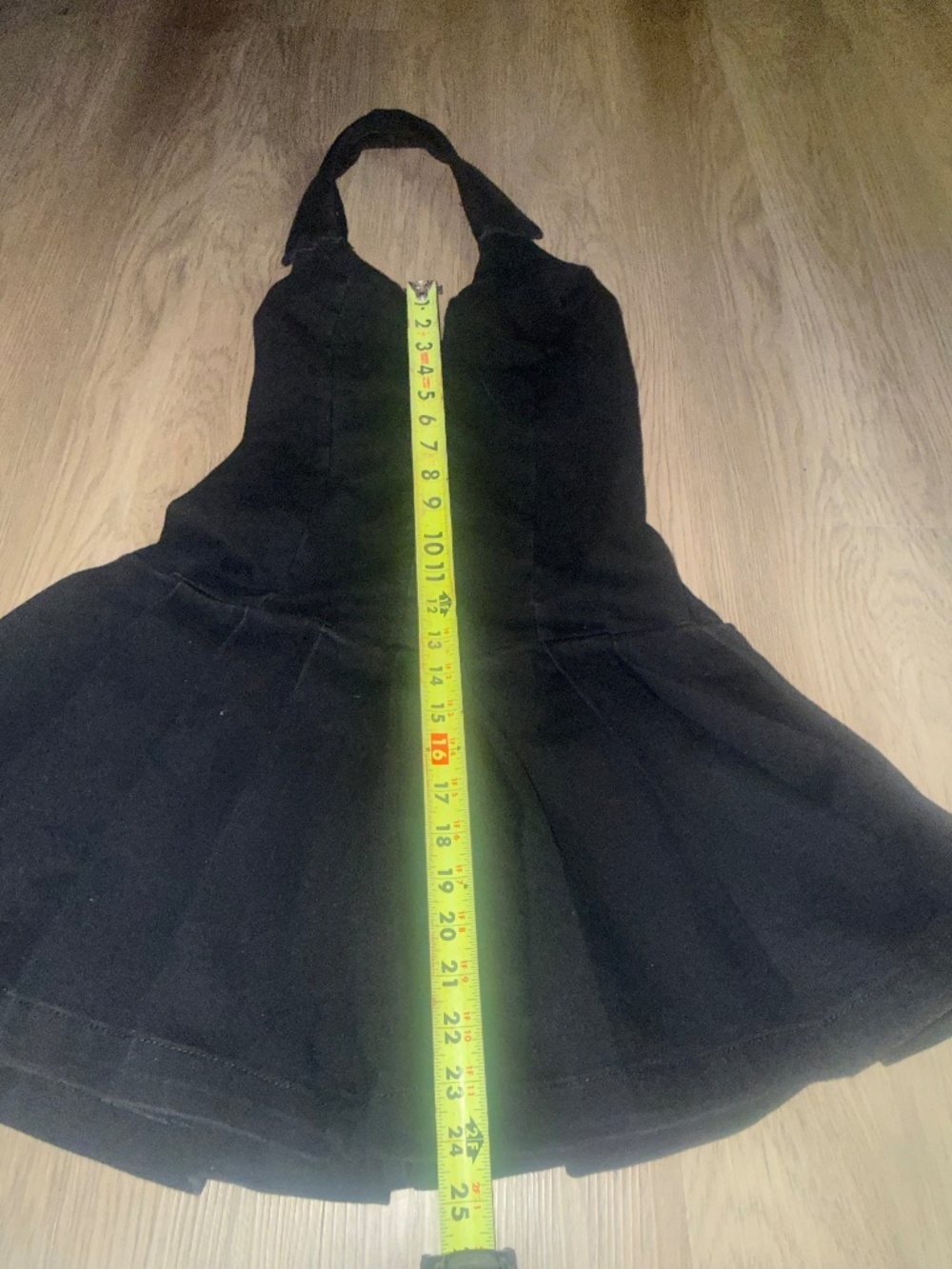 Lovefire Black Halter Mini Dress | Flowy Skater Style | Y2K Chic Whimsygoth - Picture 4 of 8